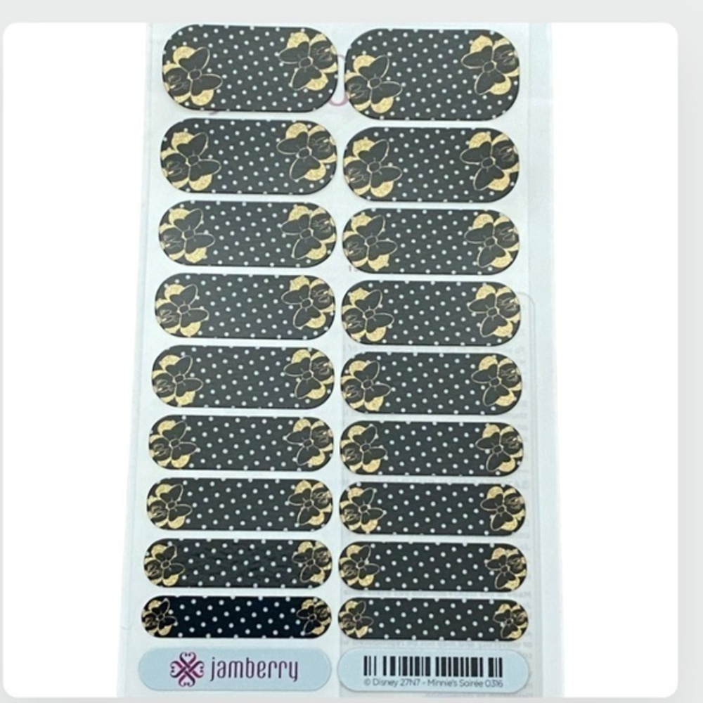 🆕 Jamberry Disney MINNIE‘S SOIREE Minnie Mouse Full Sheet Nail Wraps